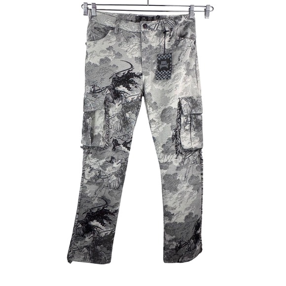 Rebel Vengeance Other - Rebel Vengeance Skull Skeleton floral cargo Tapestry Pants sz 32 gothic punk